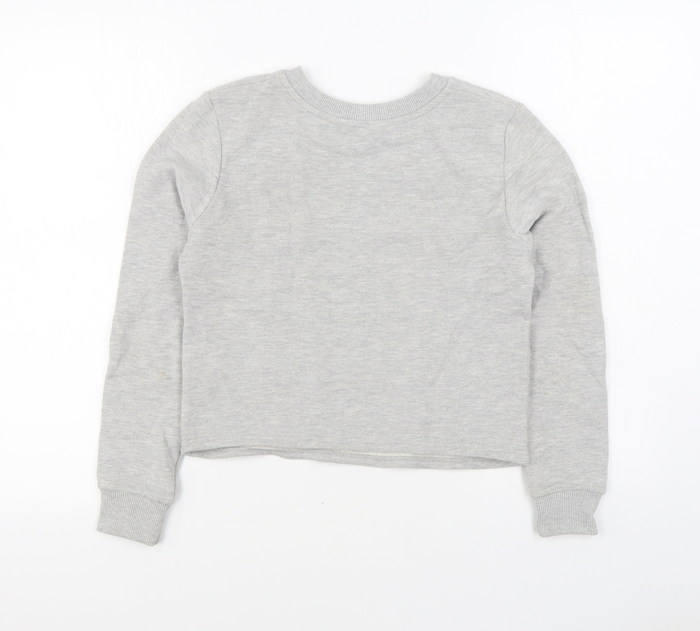 Miss Selfridge Womens Grey  Cotton Pullover Sweatshirt Size 6  Pullover