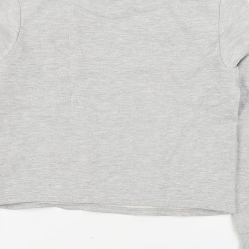 Miss Selfridge Womens Grey  Cotton Pullover Sweatshirt Size 6  Pullover