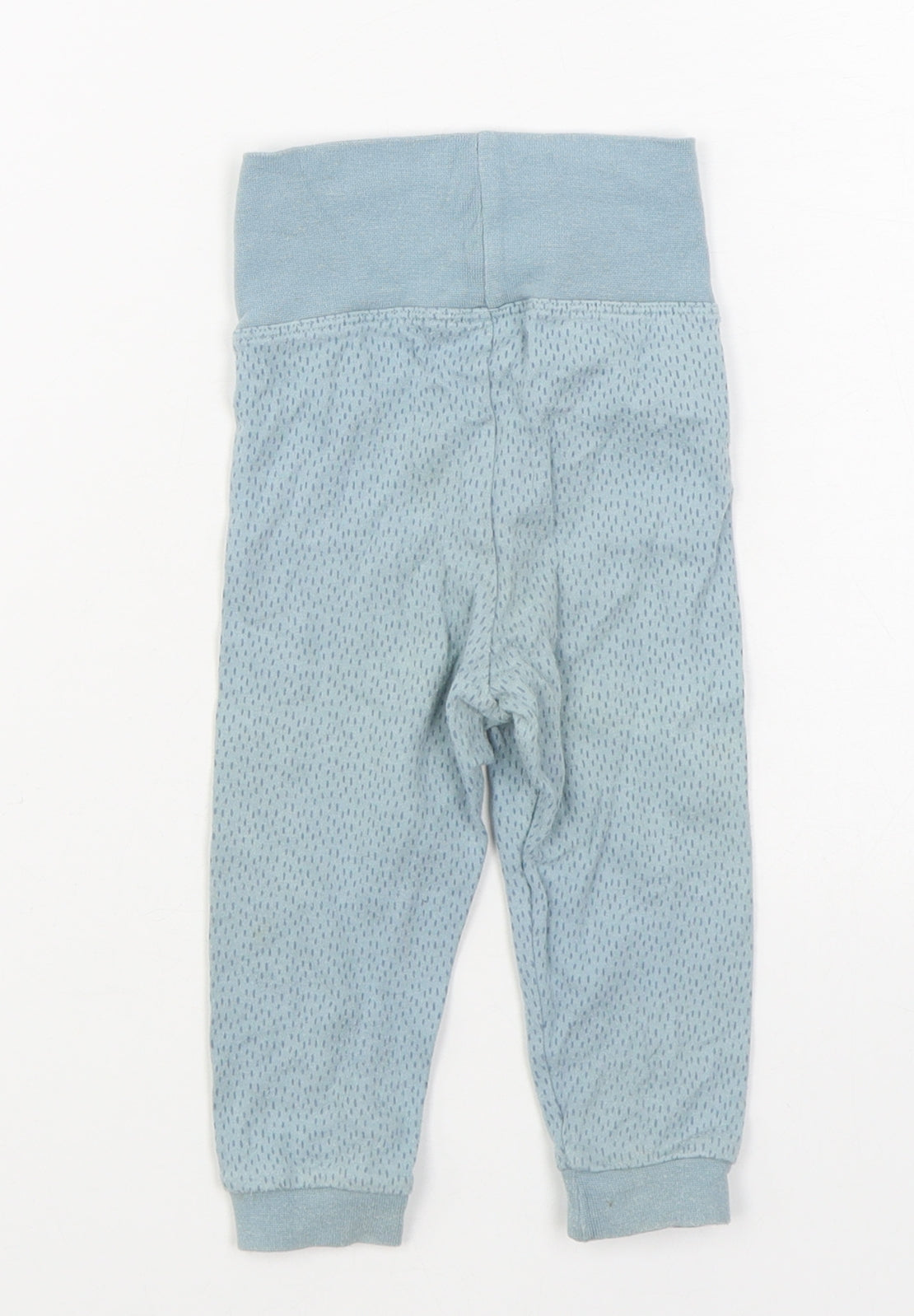 Lupilu Boys Blue Geometric 100% Cotton Jogger Trousers Size 6-9 Months