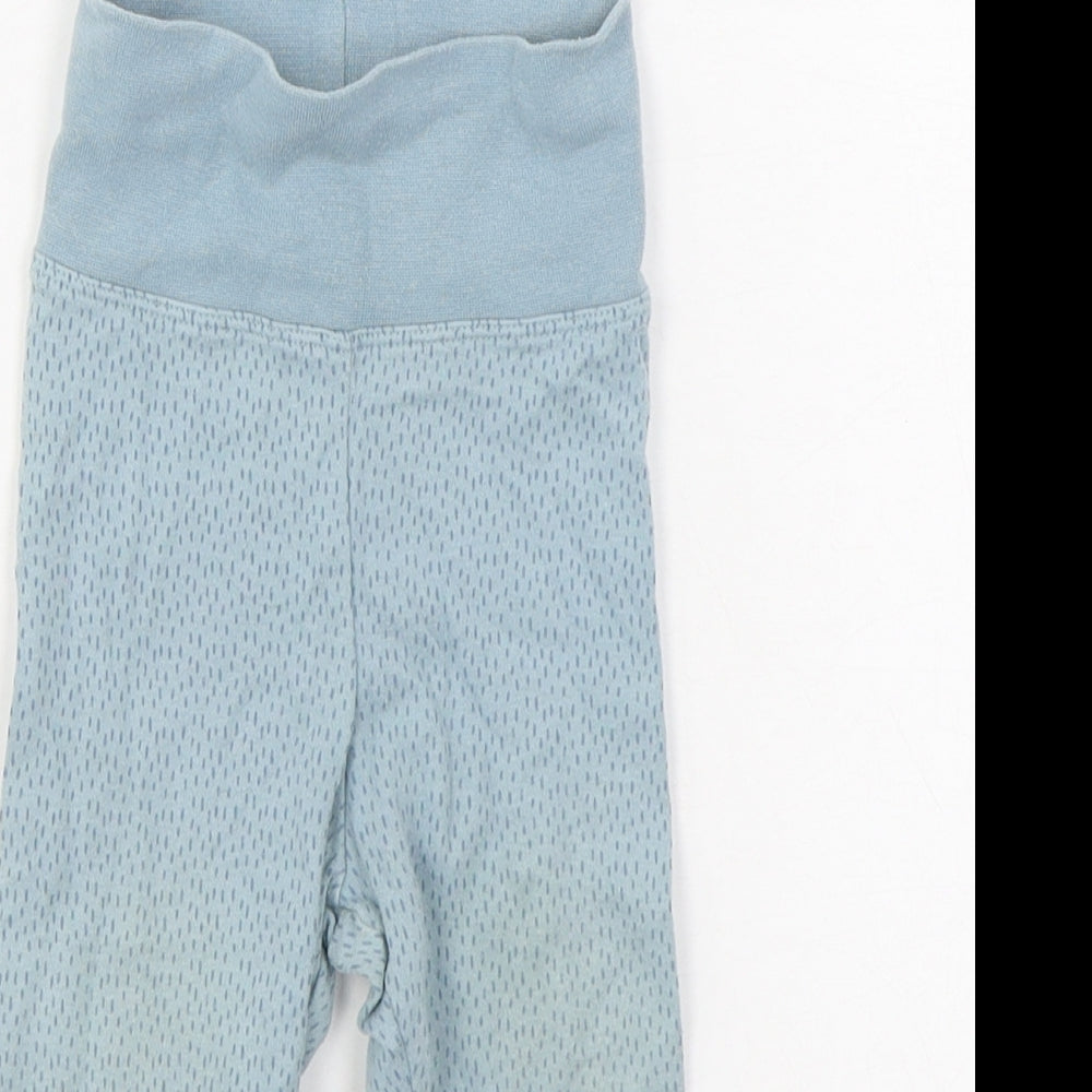 Lupilu Boys Blue Geometric 100% Cotton Jogger Trousers Size 6-9 Months