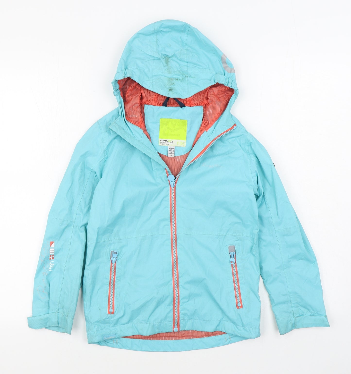 Regatta Boys Blue   Rain Coat Coat Size 7-8 Years  Zip