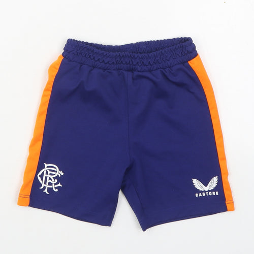 Castore Boys Blue  Polyester Sweat Shorts Size 2-3 Years  Regular Tie