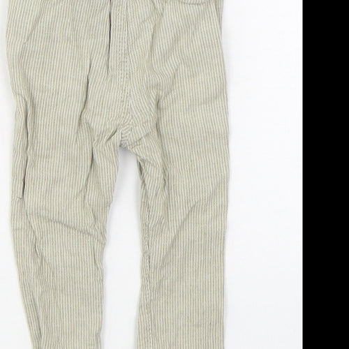 NEXT Boys Beige Striped Linen Jogger Trousers Size 6-9 Months