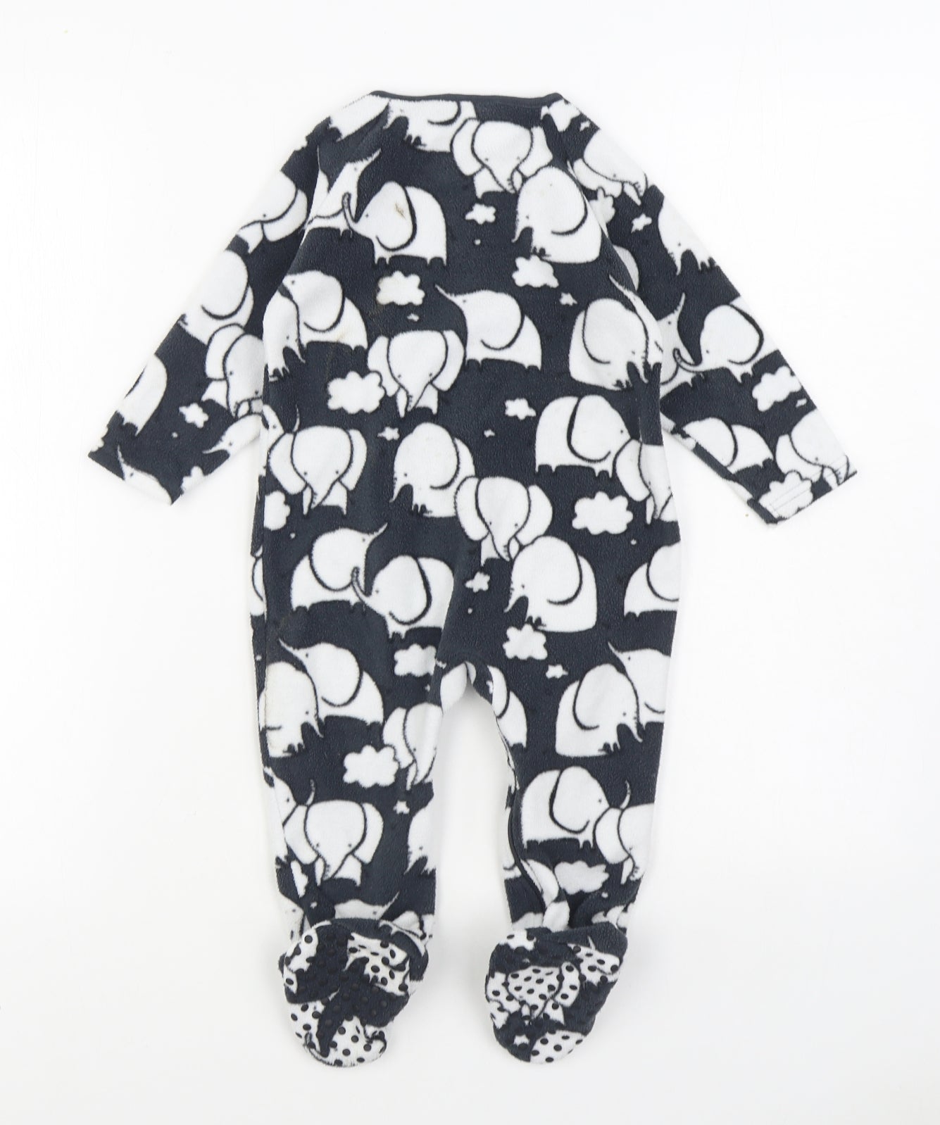 NEXT Baby Blue Geometric Polyester Coverall Outfit/Set Size 9-12 Months  Zip