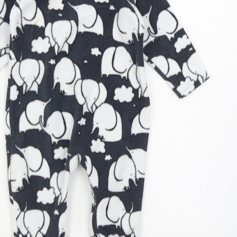 NEXT Baby Blue Geometric Polyester Coverall Outfit/Set Size 9-12 Months  Zip