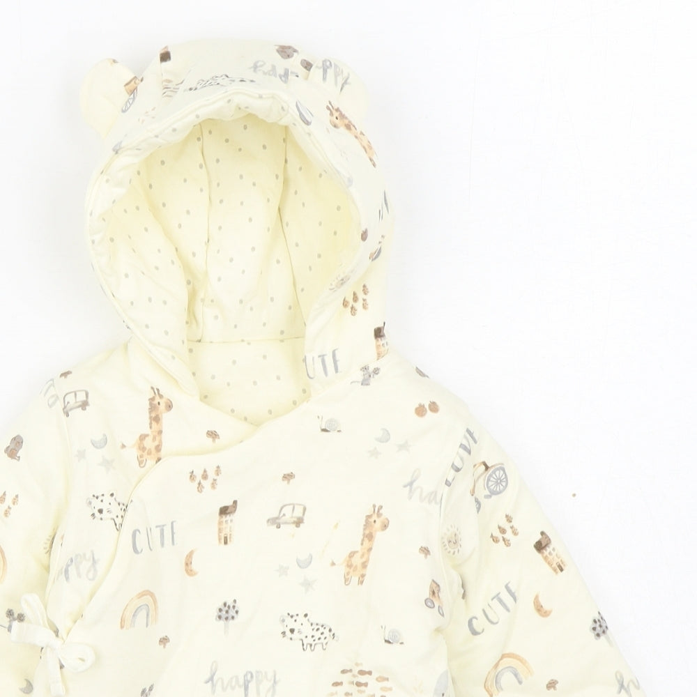 George Baby Ivory Geometric  Jacket  Size 9-12 Months   Tie