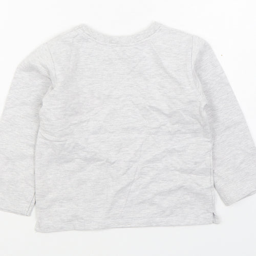 E-vie Girls Grey  Cotton Pullover Sweatshirt Size 5-6 Years  Pullover