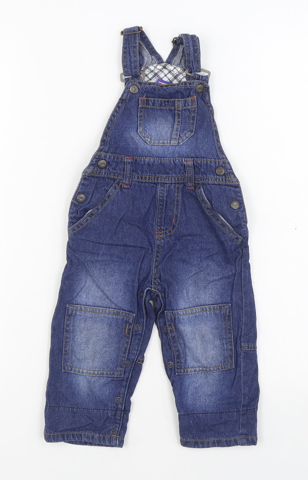 Lupilu Baby Blue  100% Cotton Dungaree Outfit/Set Size 9-12 Months  Button