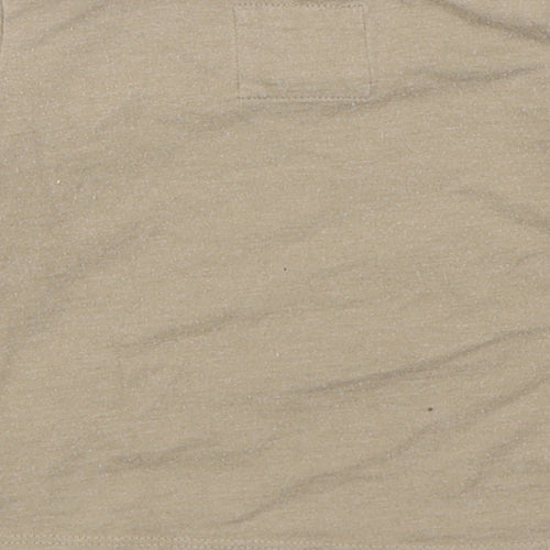 TU Baby Brown  Cotton Basic T-Shirt Size 6-9 Months Round Neck Pullover