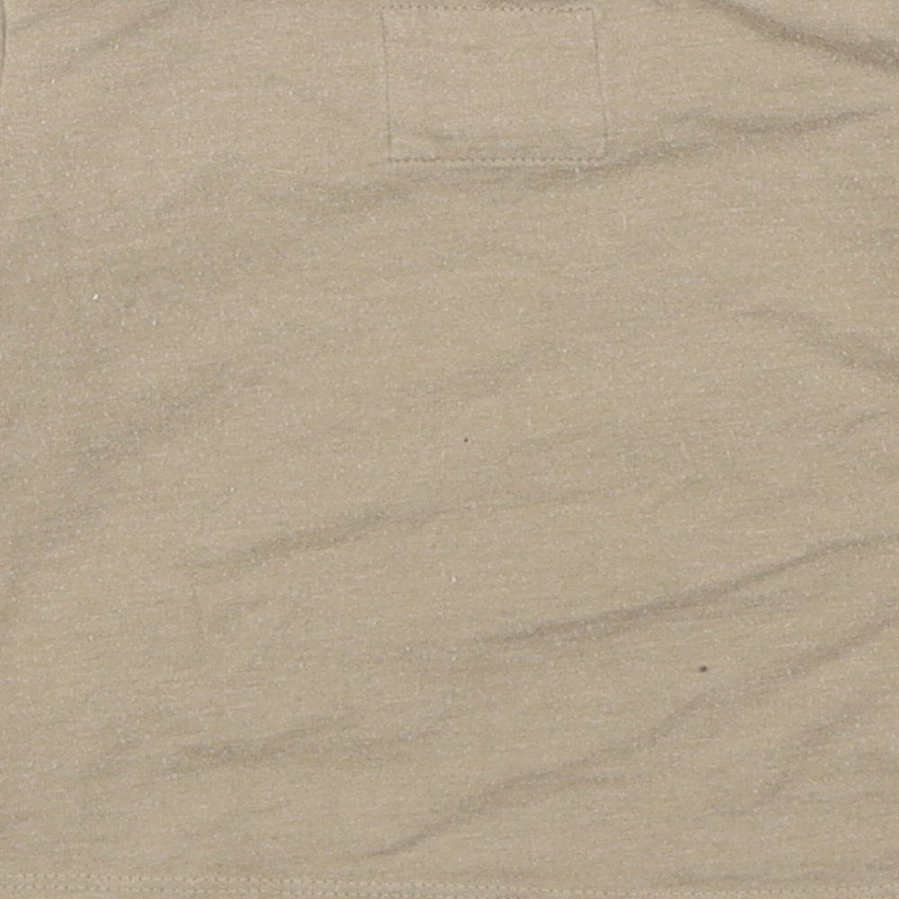 TU Baby Brown  Cotton Basic T-Shirt Size 6-9 Months Round Neck Pullover