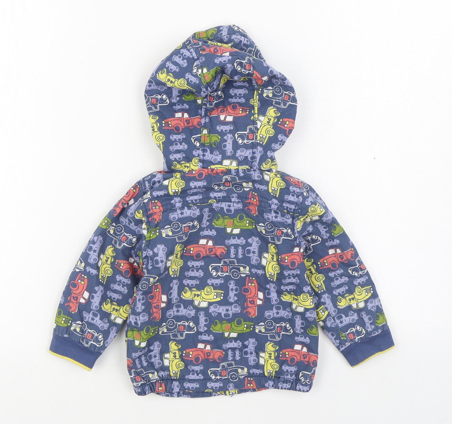 M&Co Boys Blue Geometric  Jacket  Size 9-12 Months   Zip