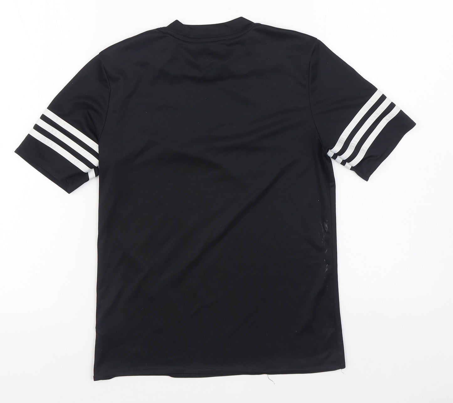 adidas Boys Black  Polyester Basic T-Shirt Size 12 Years Round Neck Pullover