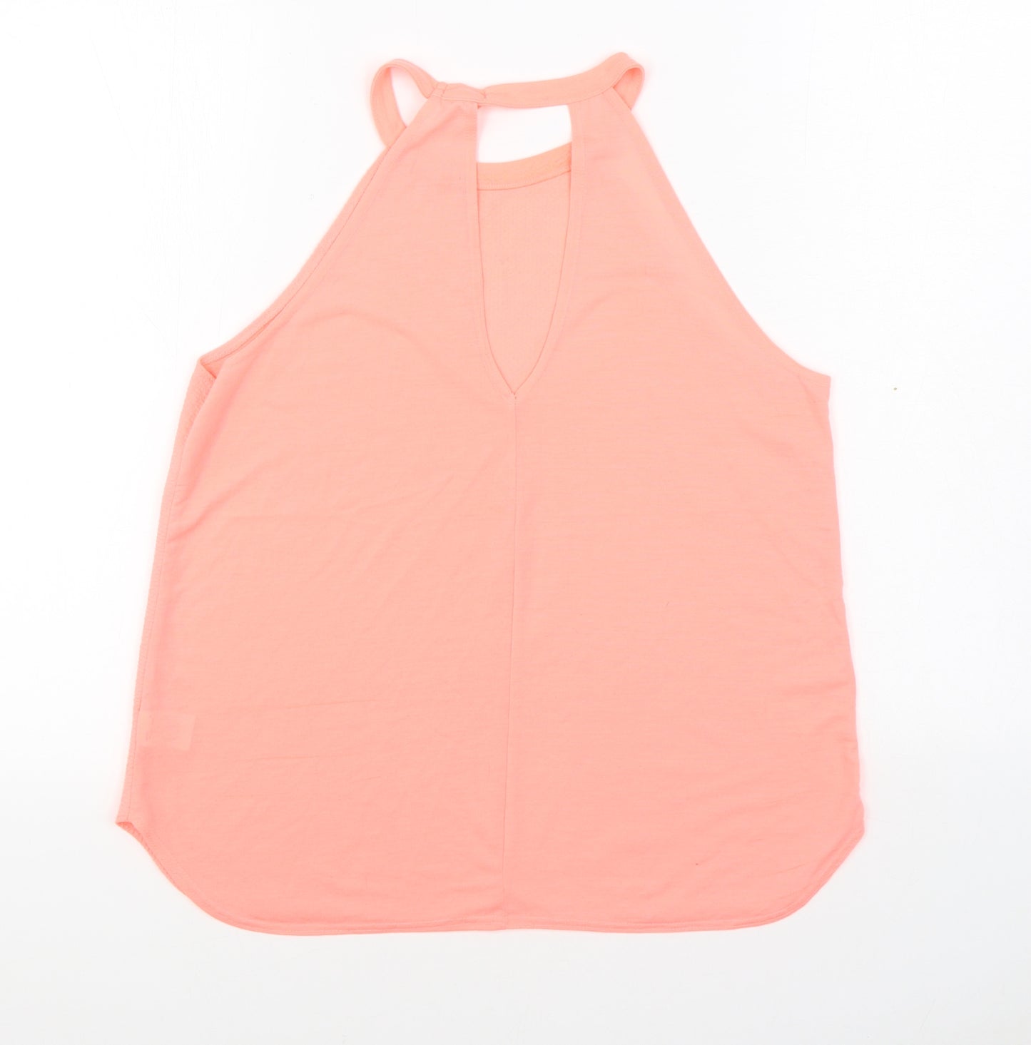 River Island Womens Pink  Polyester Basic Tank Size 12 Round Neck Pullover