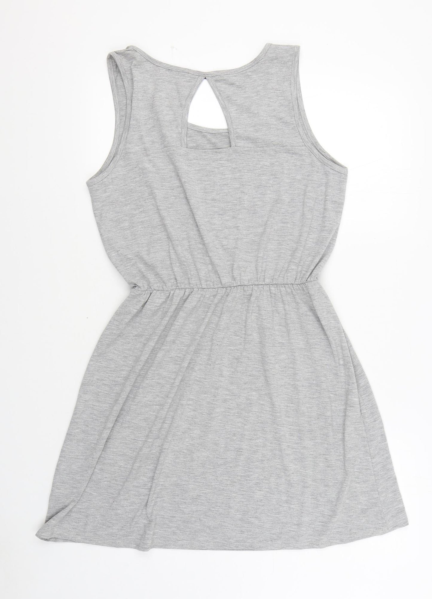 George Womens Grey  Polyester T-Shirt Dress  Size 16  Scoop Neck Pullover