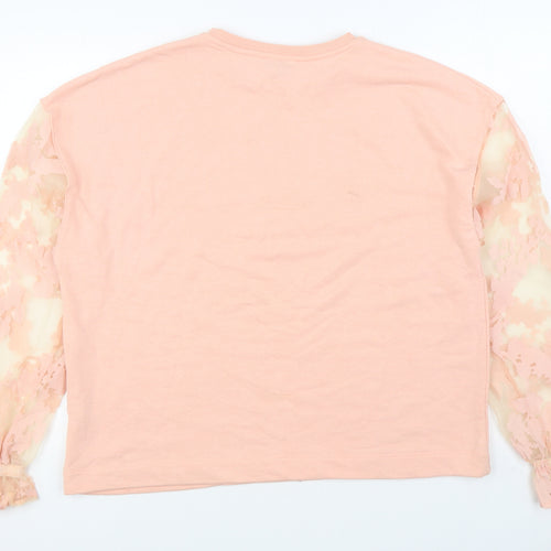 Primark Womens Pink  Polyester Pullover Sweatshirt Size L  Pullover