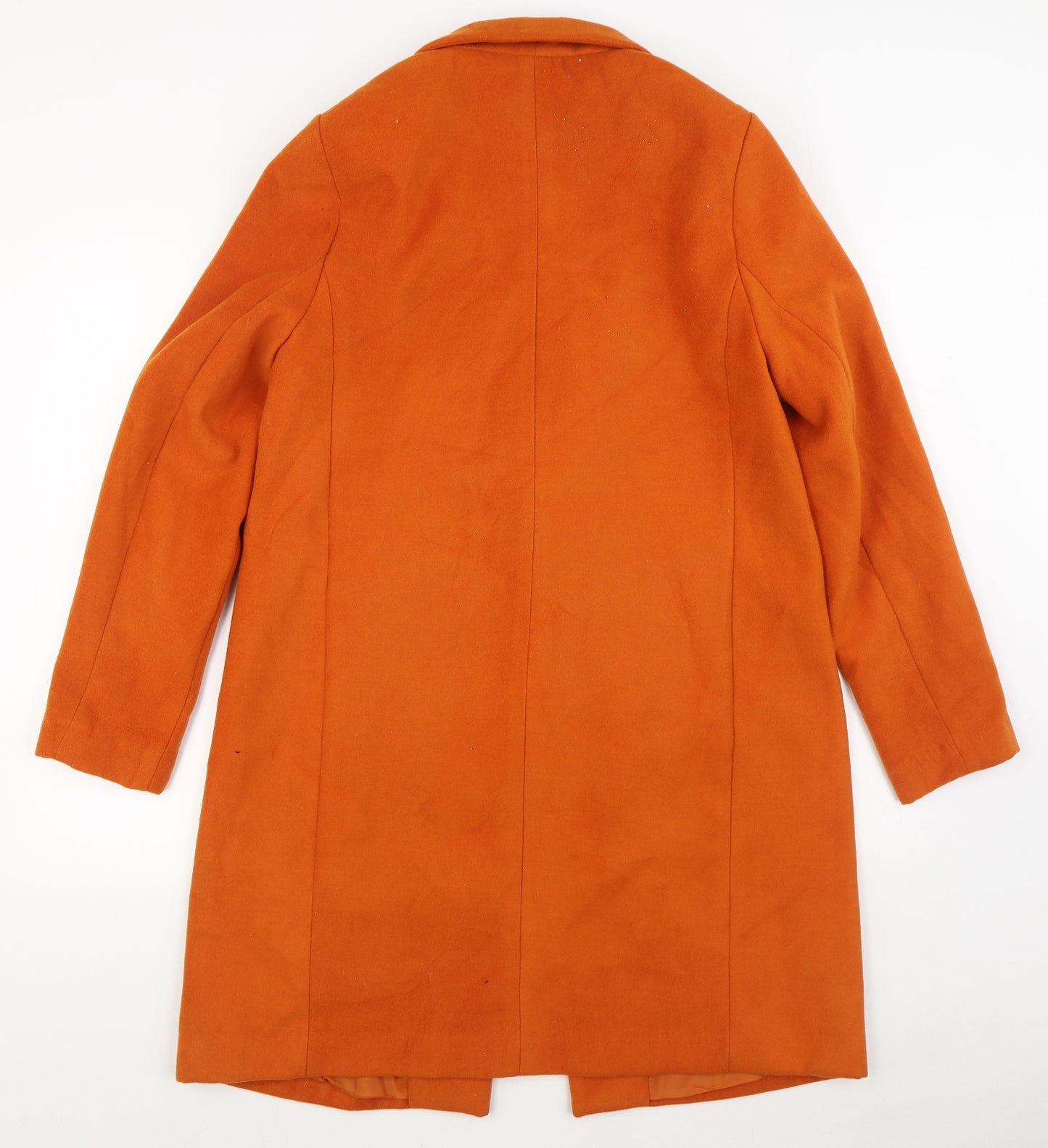 New Look Womens Orange   Overcoat Coat Size 14  Button