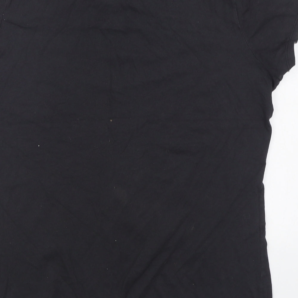 Levis Womens Black  100% Cotton Basic T-Shirt Size XL Scoop Neck