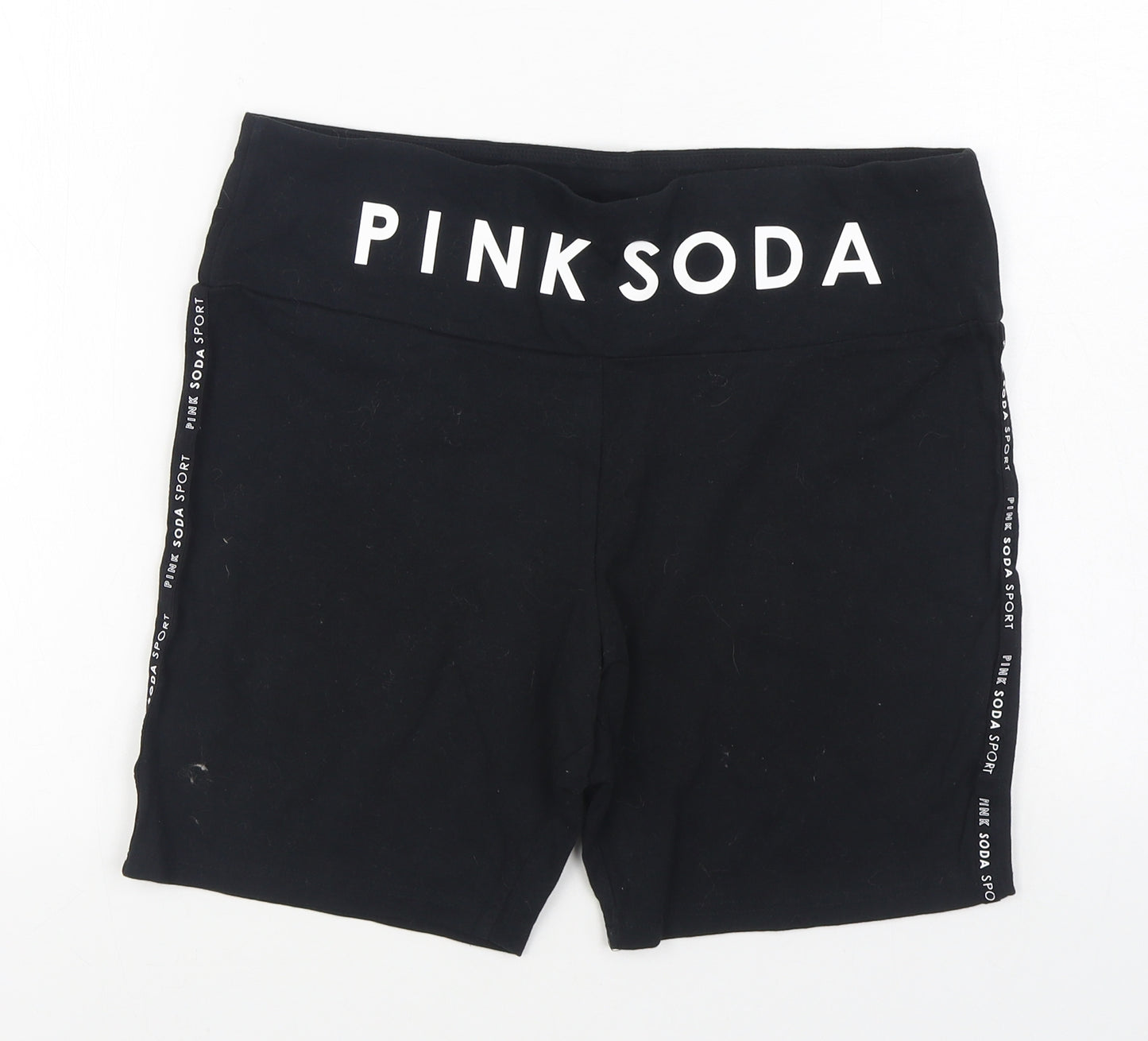 Pink Soda Womens Black  Cotton Sweat Shorts Size 16 L6 in Regular