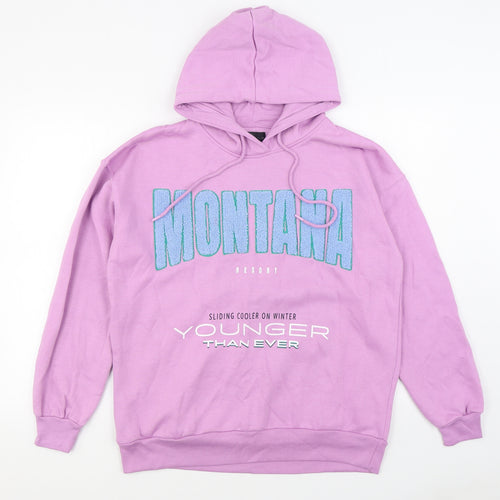 lefties Womens Purple  Cotton Pullover Hoodie Size S  Pullover