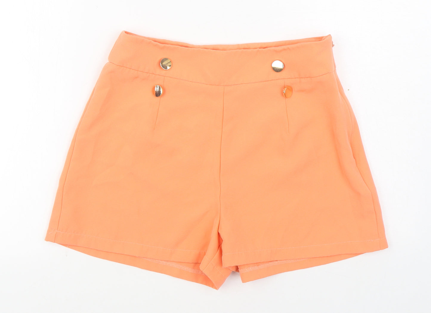Quiz Womens Orange  Polyester Sailor Shorts Size 12  Regular Zip