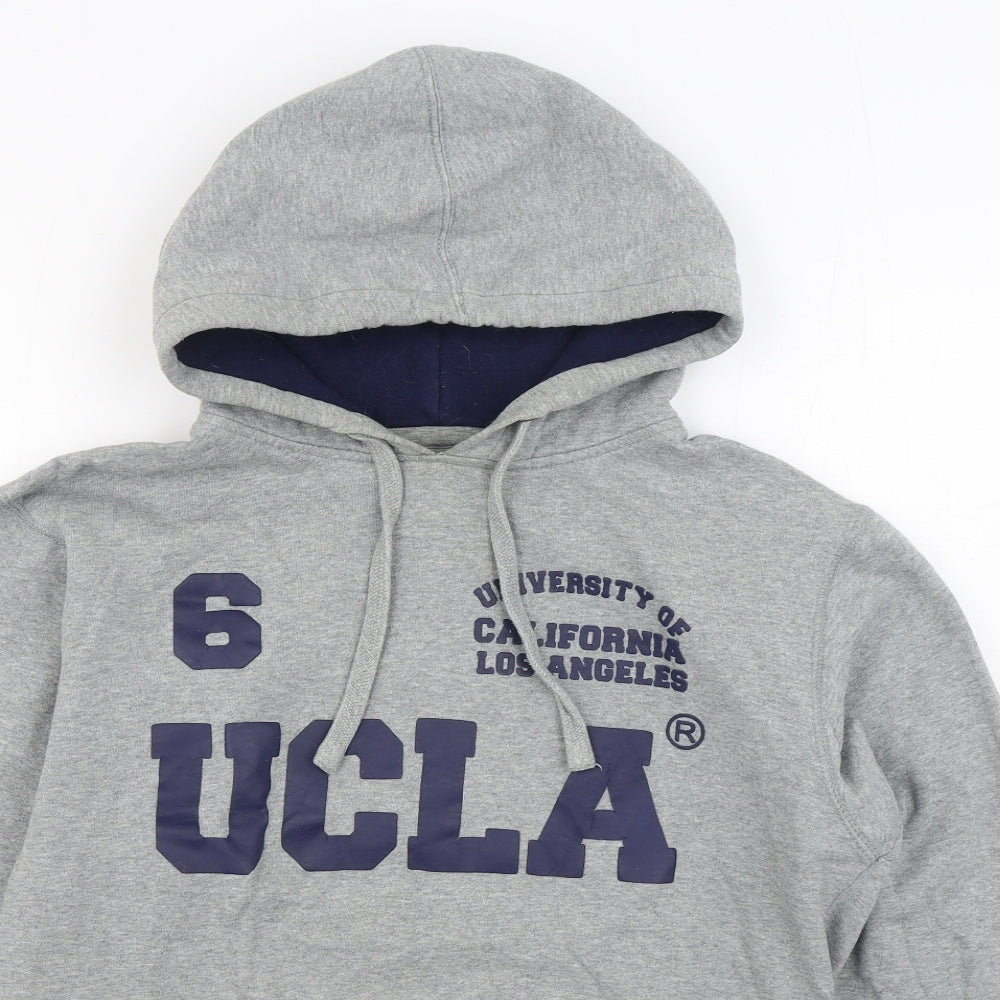 UCLA Mens Grey  Cotton Pullover Hoodie Size M