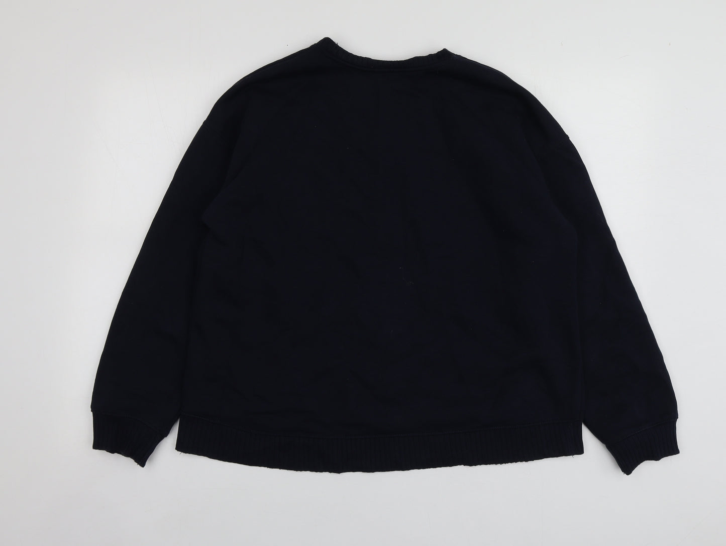 Zara Womens Blue  Cotton Pullover Hoodie Size S