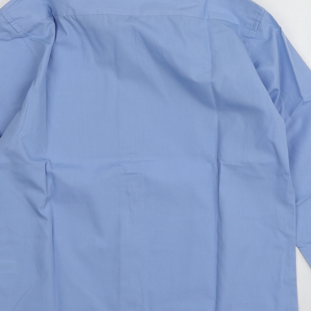 Dunnes Stores Boys Blue  Polyester Basic Button-Up Size 11-12 Years Collared