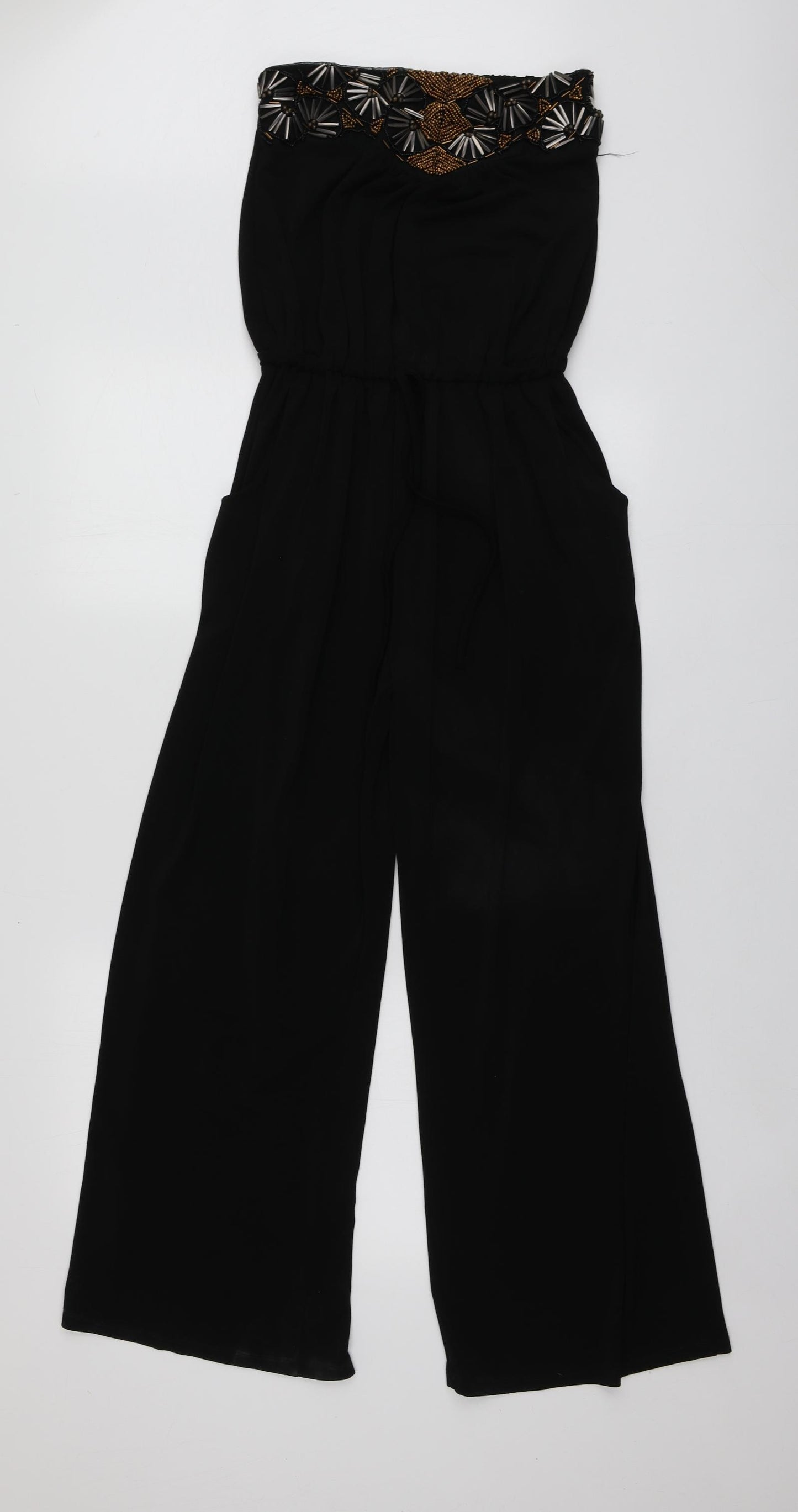 Atmosphere Womens Black Geometric Polyester Trousers One-Piece Size 10