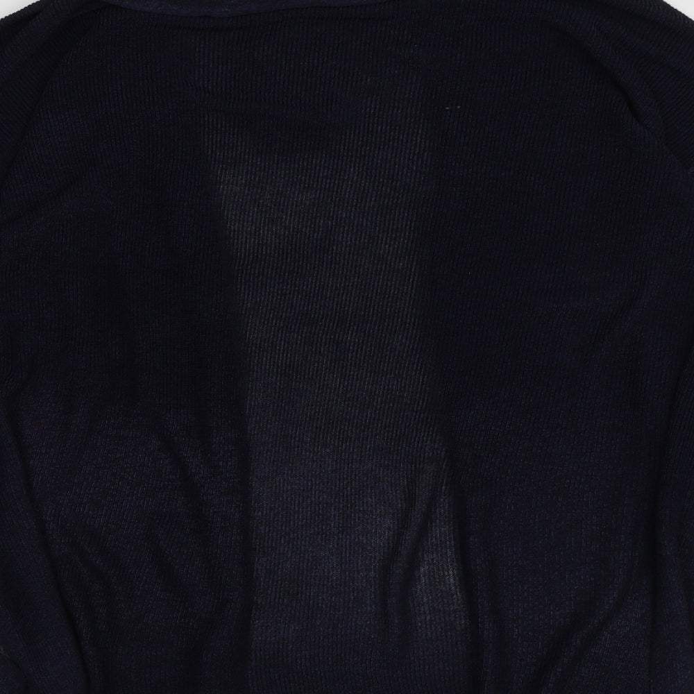 Monsoon Womens Blue V-Neck  Polyester Cardigan Jumper Size L