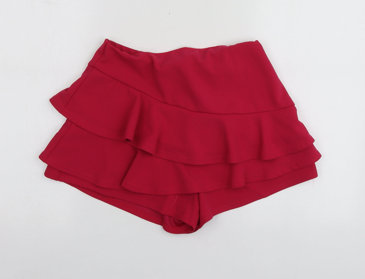 New Look Womens Pink  Polyester Cut-Off Shorts Size 10  Regular