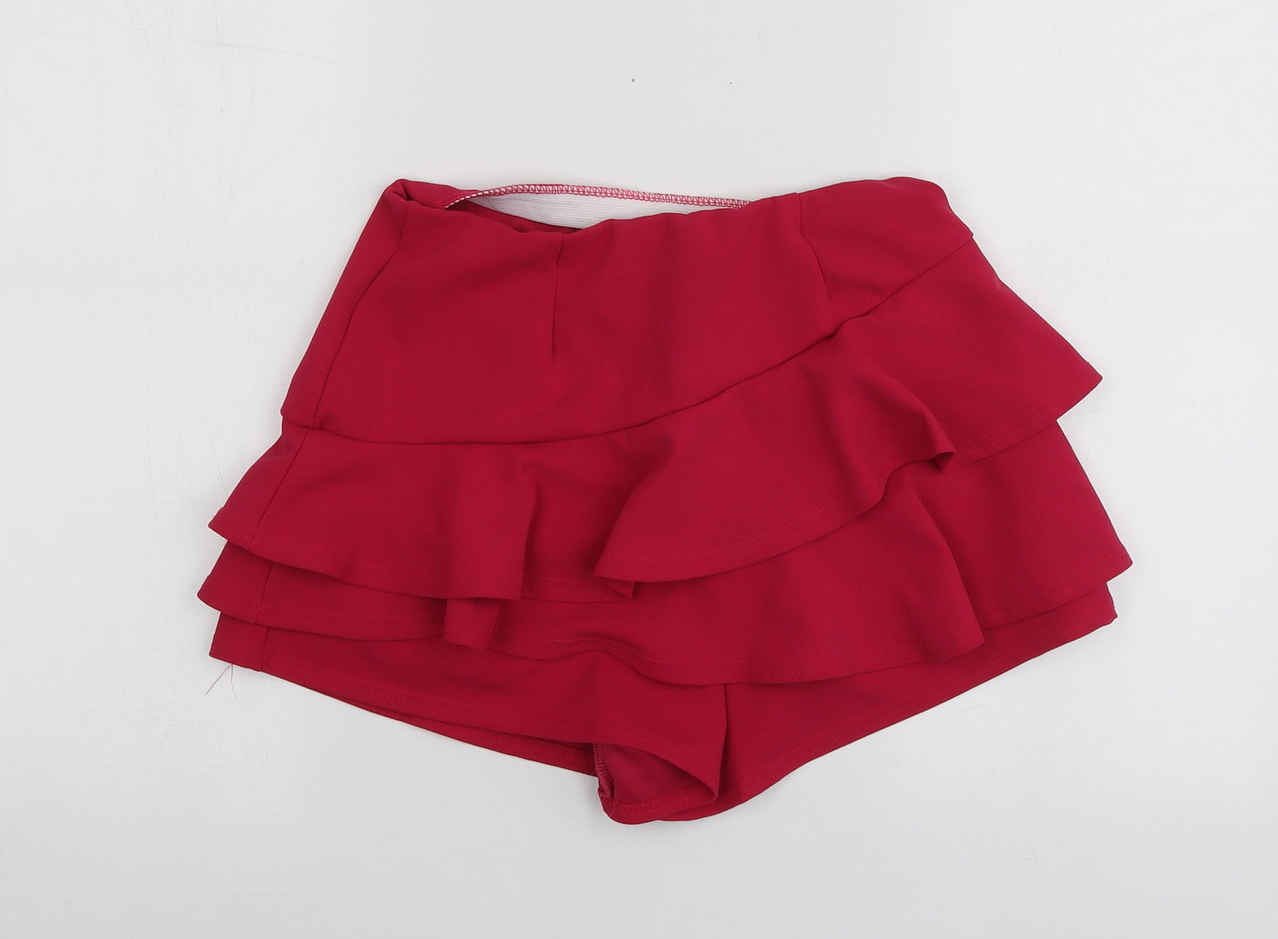 New Look Womens Pink  Polyester Cut-Off Shorts Size 10  Regular