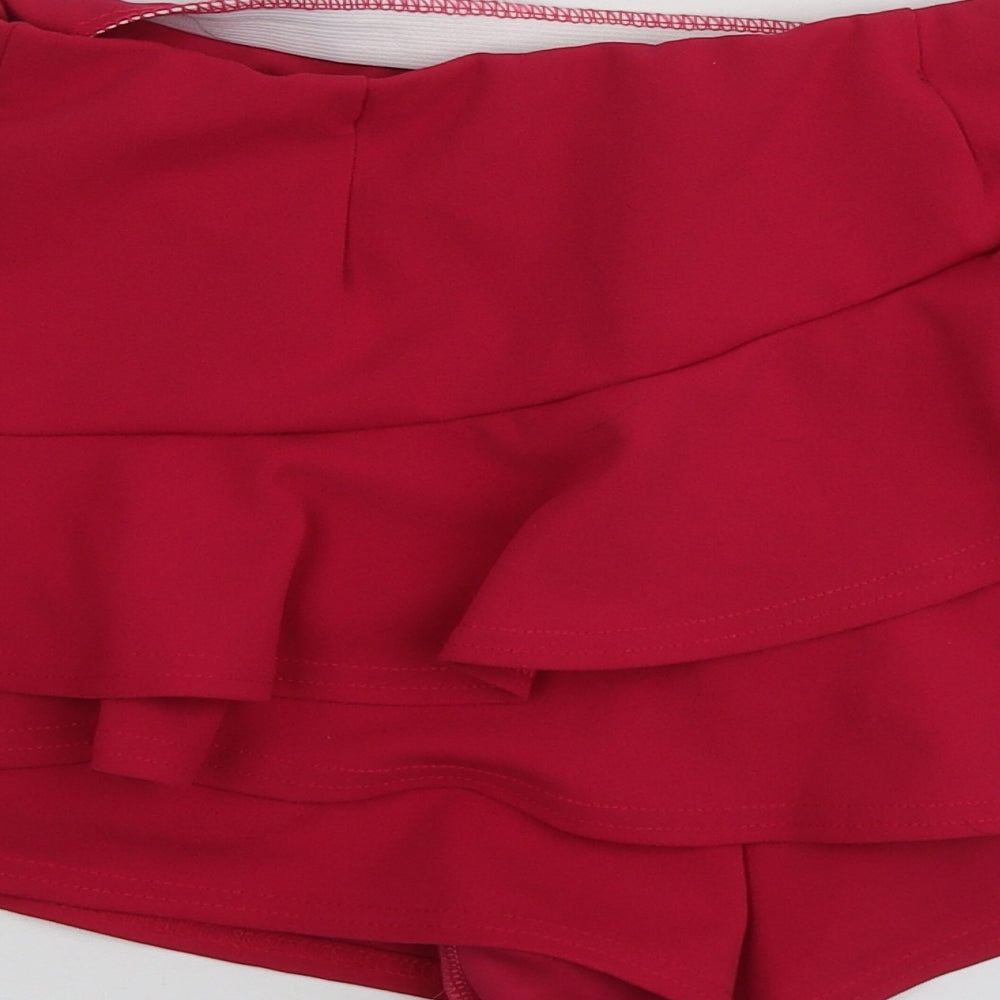 New Look Womens Pink  Polyester Cut-Off Shorts Size 10  Regular