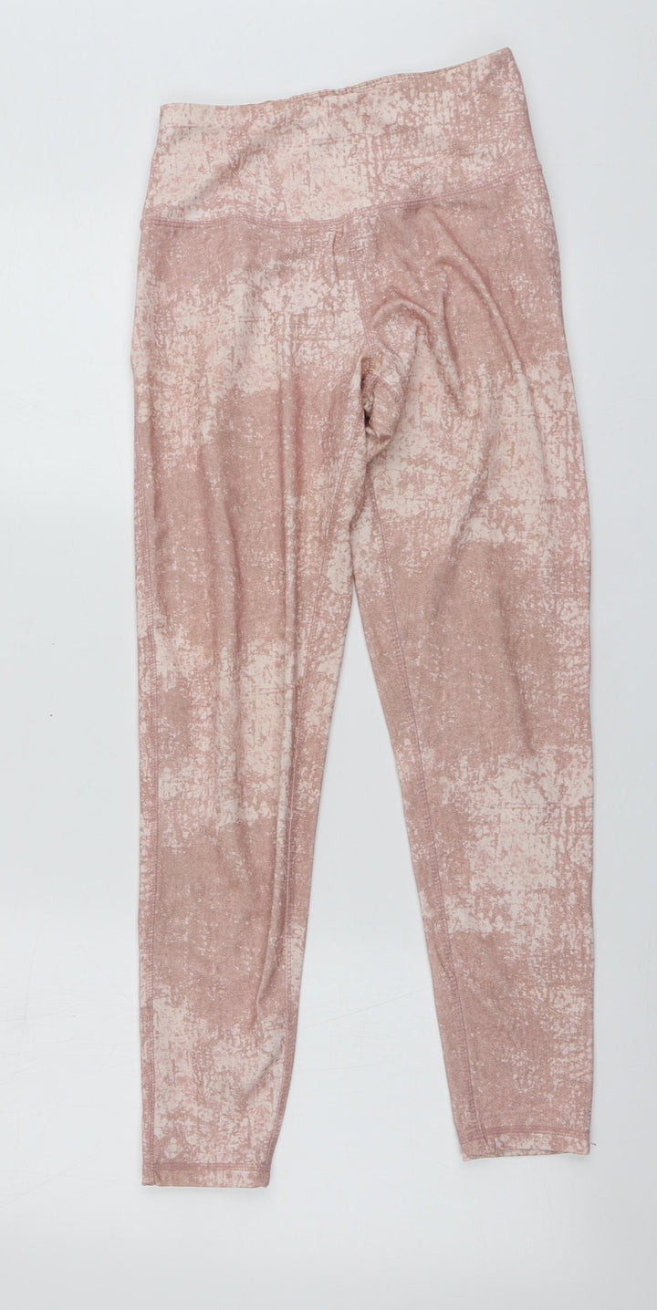 Workout Womens Pink Polyester Jogger Leggings Size 6 L26 in Regular