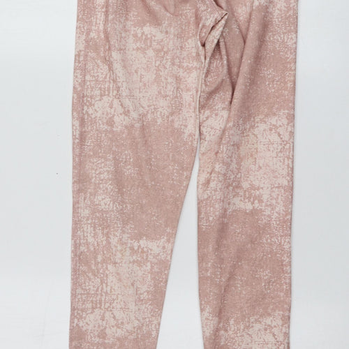 Workout Womens Pink  Polyester Jogger Leggings Size 6 L26 in Regular