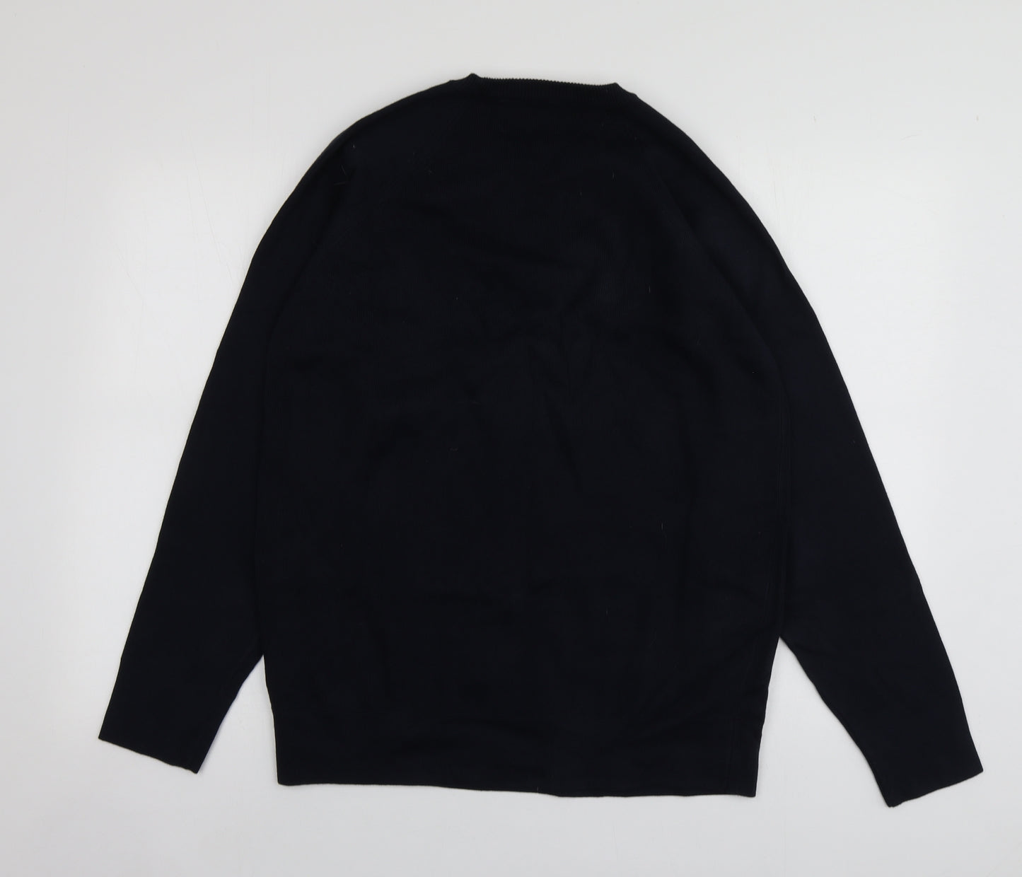 Dunnes Stores Womens Blue Round Neck  Cotton Pullover Jumper Size L