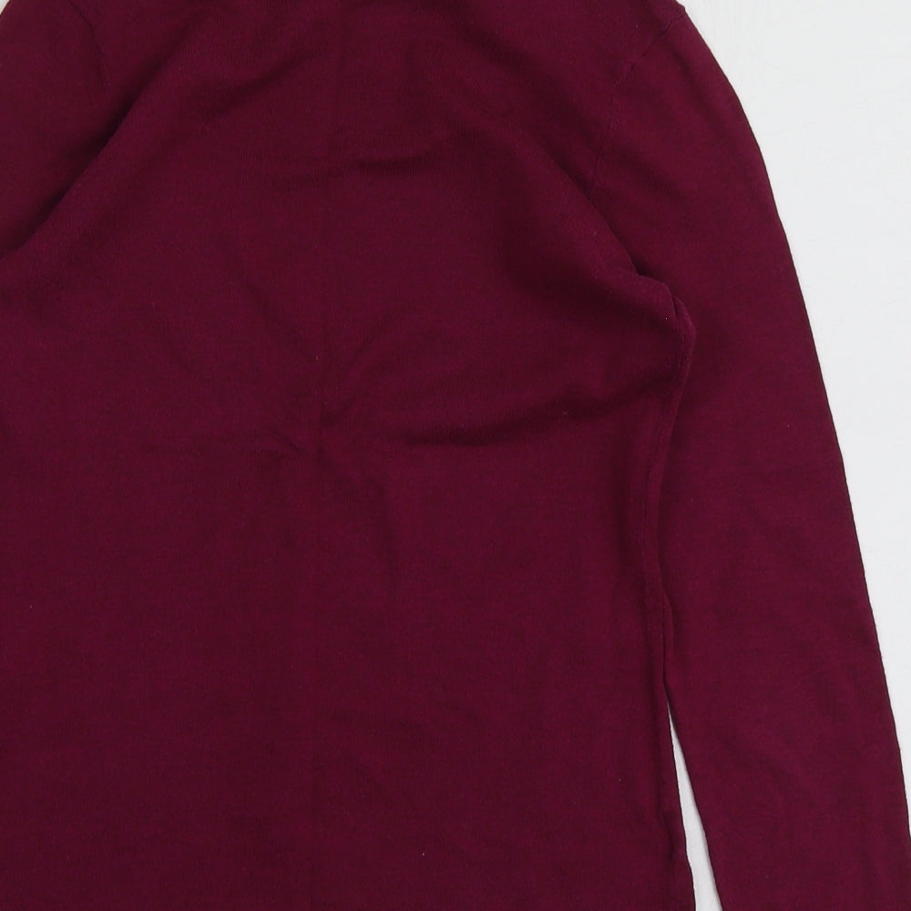 NEXT Womens Purple Square Neck  Cotton Pullover Jumper Size 6