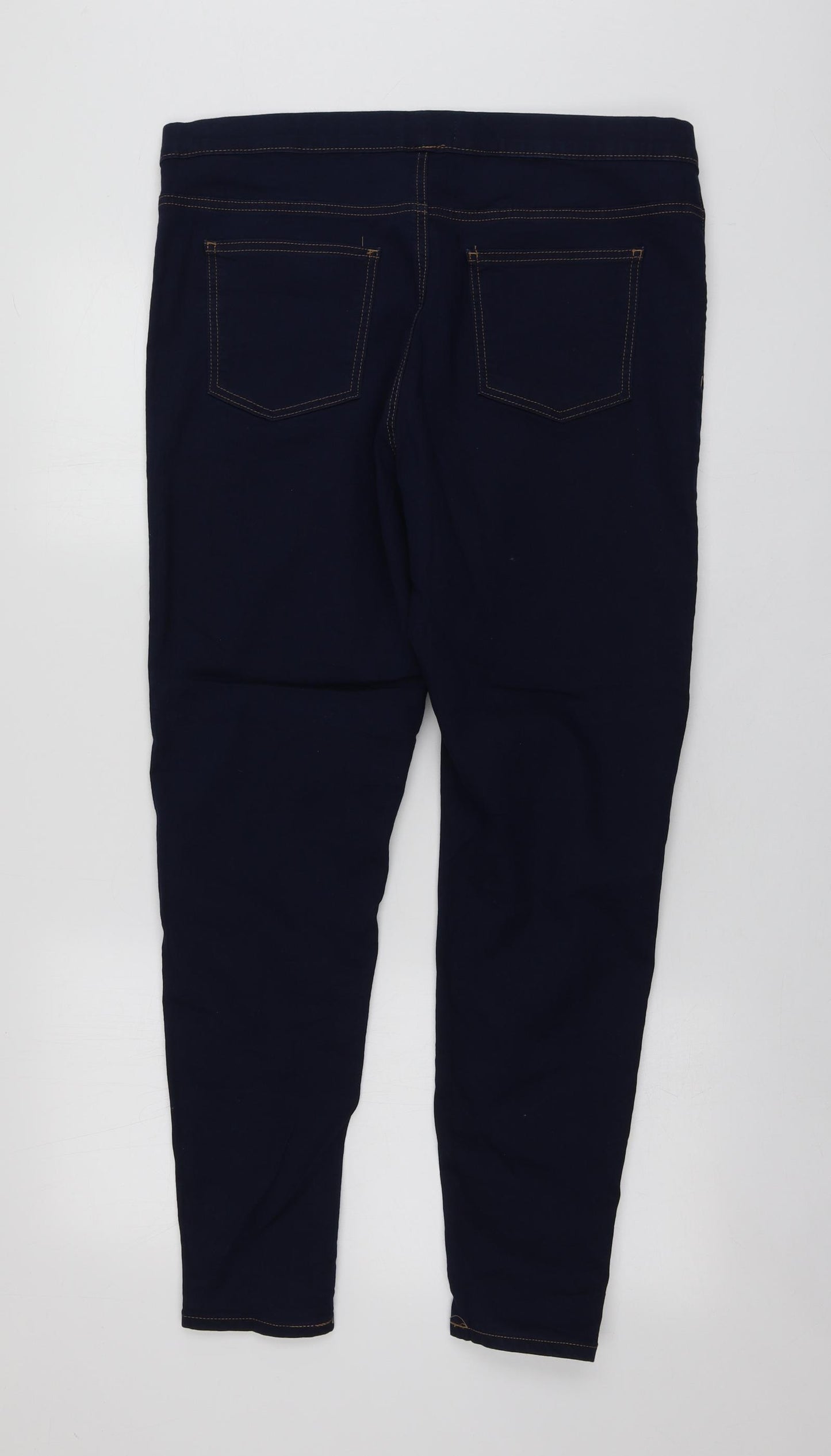 M&S Womens Blue  Cotton Jegging Leggings Size 18 L27 in