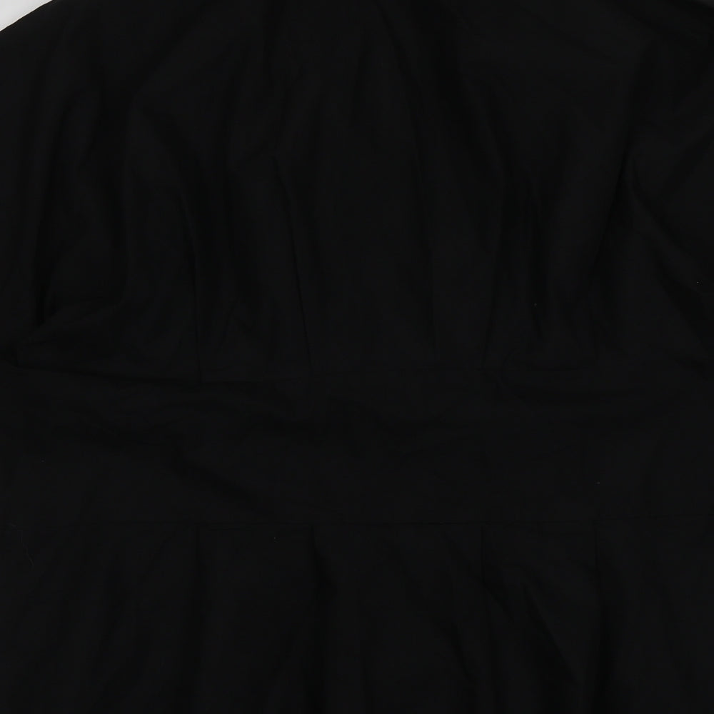River Island Womens Black  Polyester Basic Button-Up Size 18 Collared