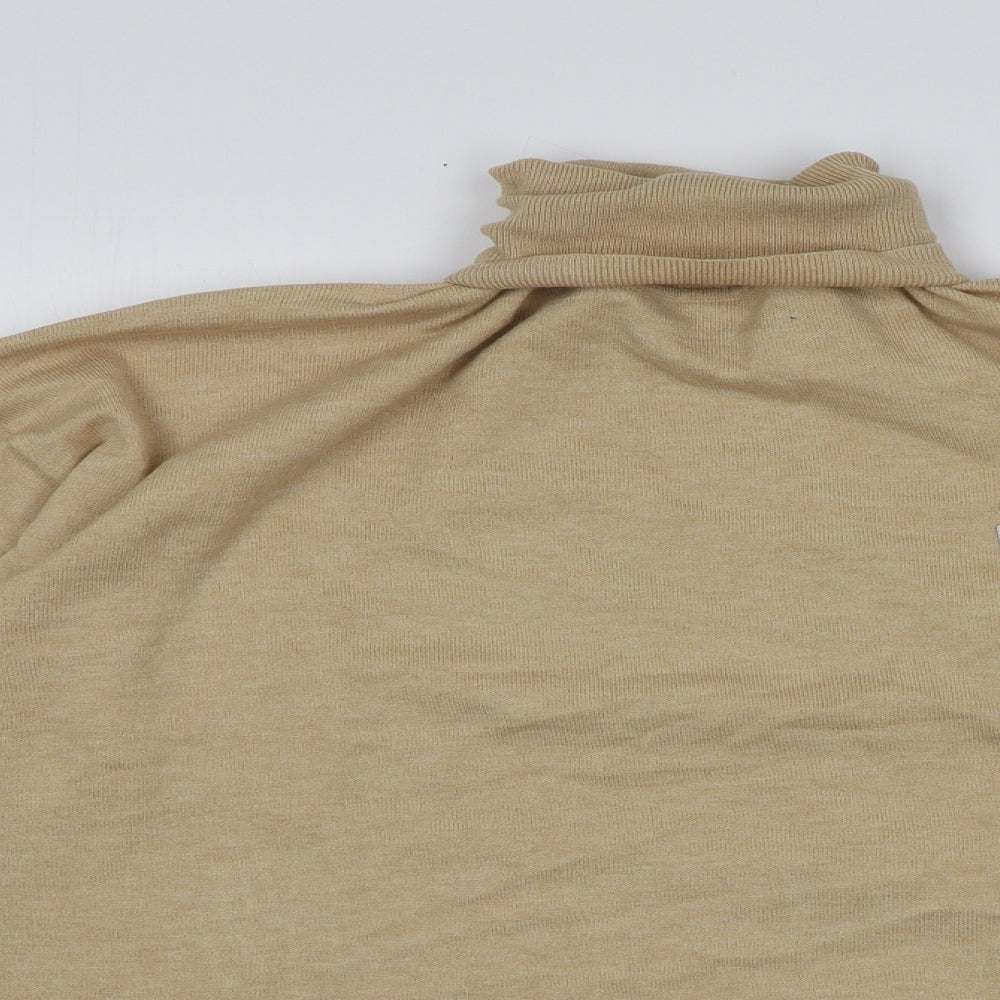 Primark Womens Beige Roll Neck  Polyester Pullover Jumper Size L