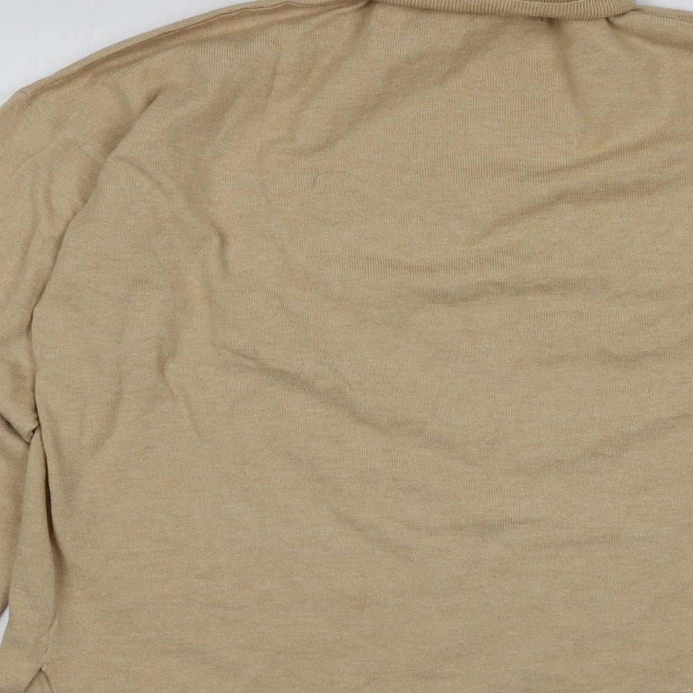 Primark Womens Beige Roll Neck  Polyester Pullover Jumper Size L