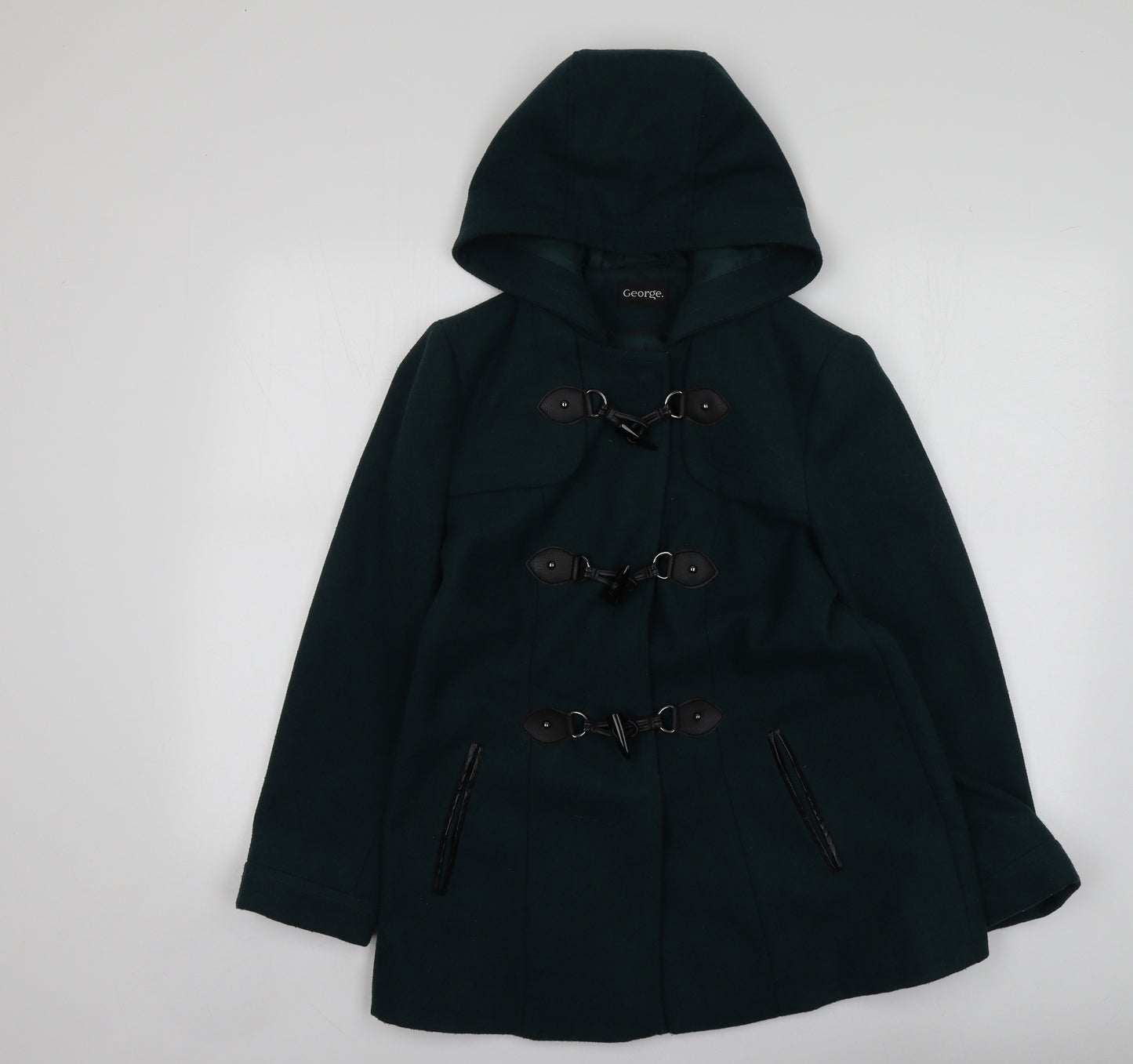 George Womens Green   Pea Coat Coat Size 10