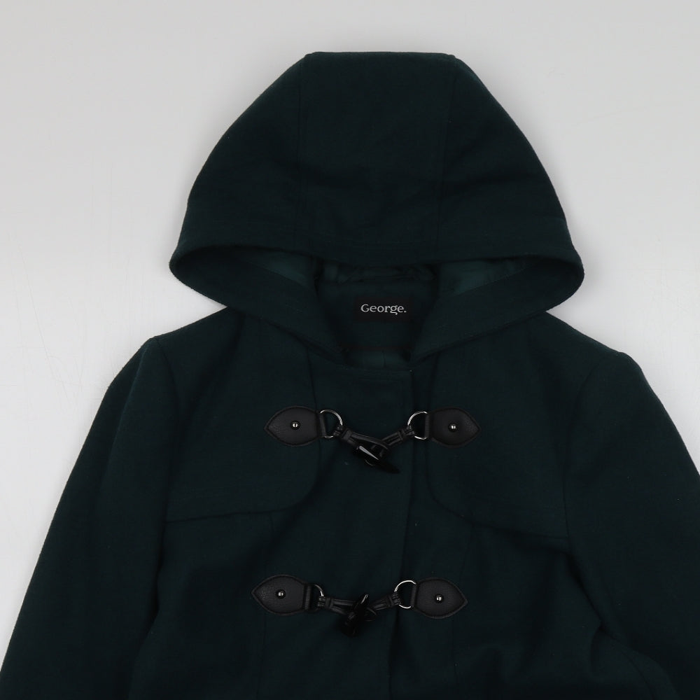George Womens Green   Pea Coat Coat Size 10