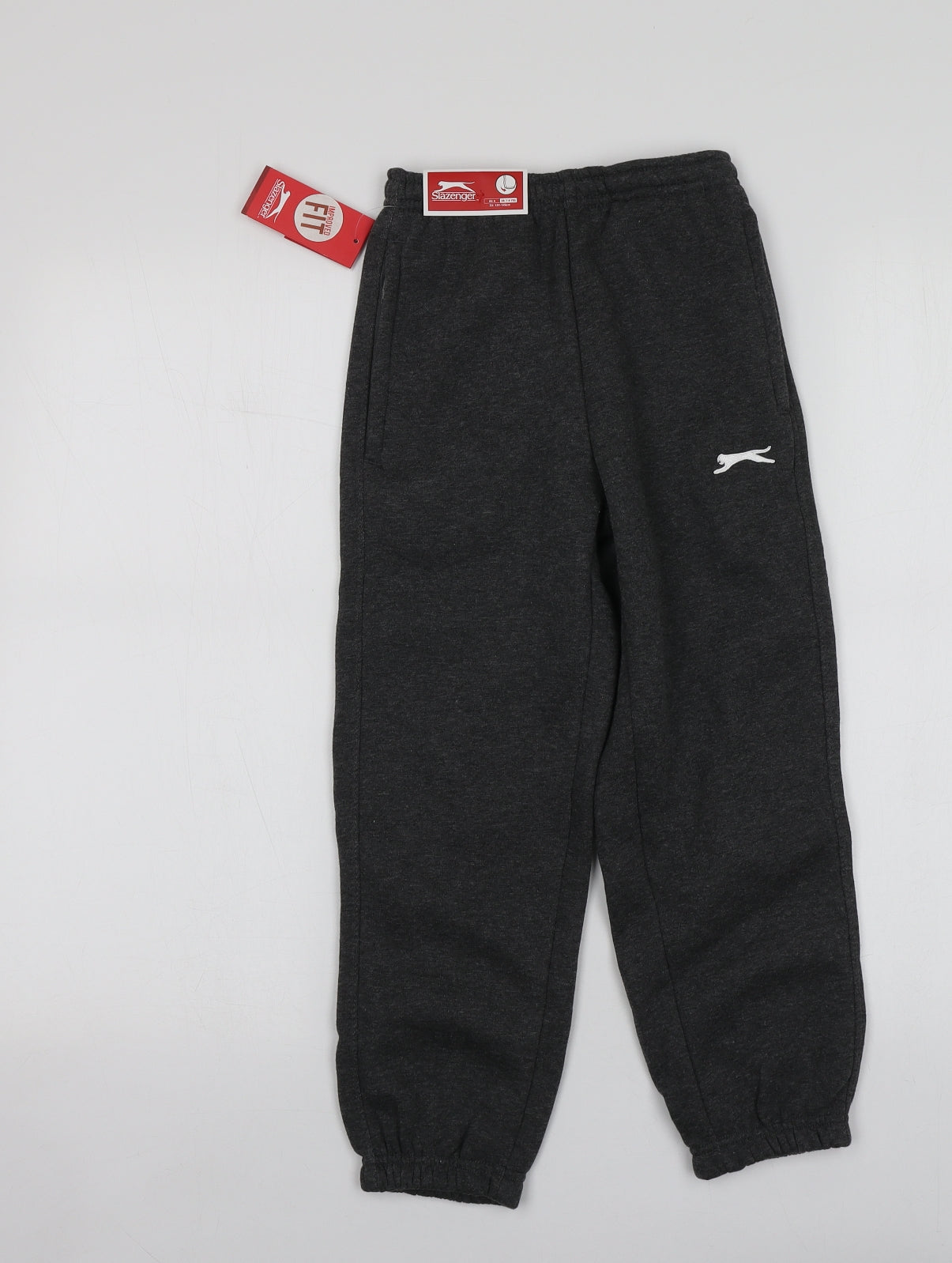Slazenger Boys Grey  Polyester Jogger Trousers Size 7-8 Years  Regular