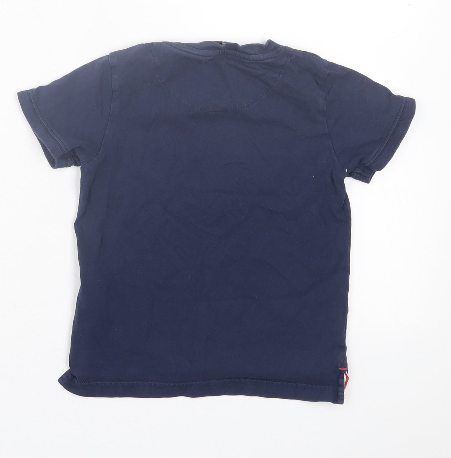 Maine Boys Blue  Cotton Basic T-Shirt Size 2-3 Years Crew Neck Pullover