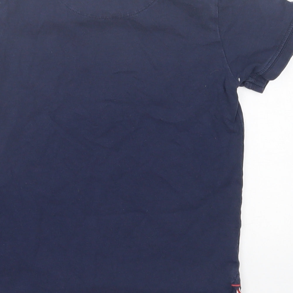 Maine Boys Blue  Cotton Basic T-Shirt Size 2-3 Years Crew Neck Pullover