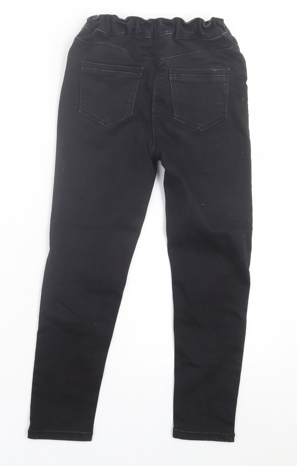 Matalan Girls Black  Cotton Straight Jeans Size 8 Years  Regular Button