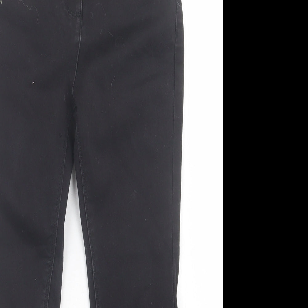 Matalan Girls Black  Cotton Straight Jeans Size 8 Years  Regular Button