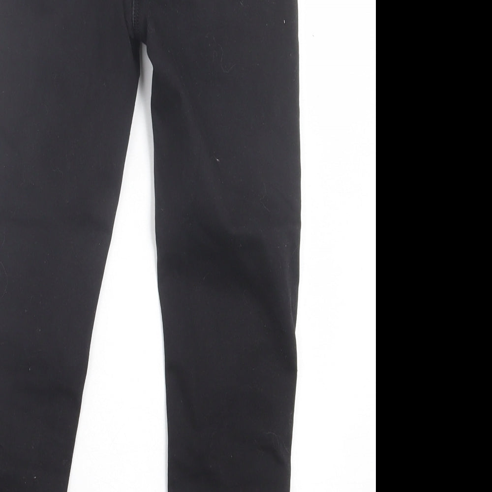 Matalan Girls Black  Cotton Straight Jeans Size 8 Years  Regular Button