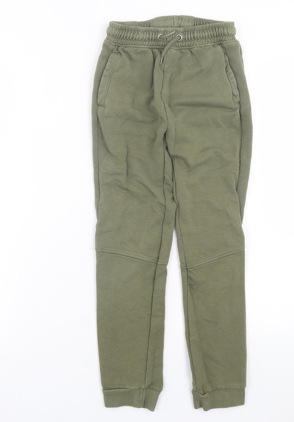 TU Boys Green  Cotton Jogger Trousers Size 9 Months  Regular Tie