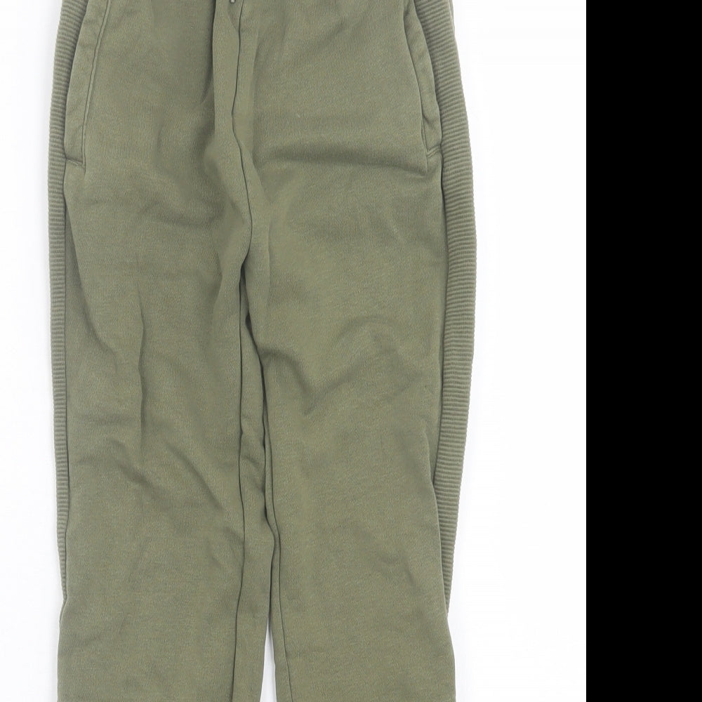 TU Boys Green  Cotton Jogger Trousers Size 9 Months  Regular Tie